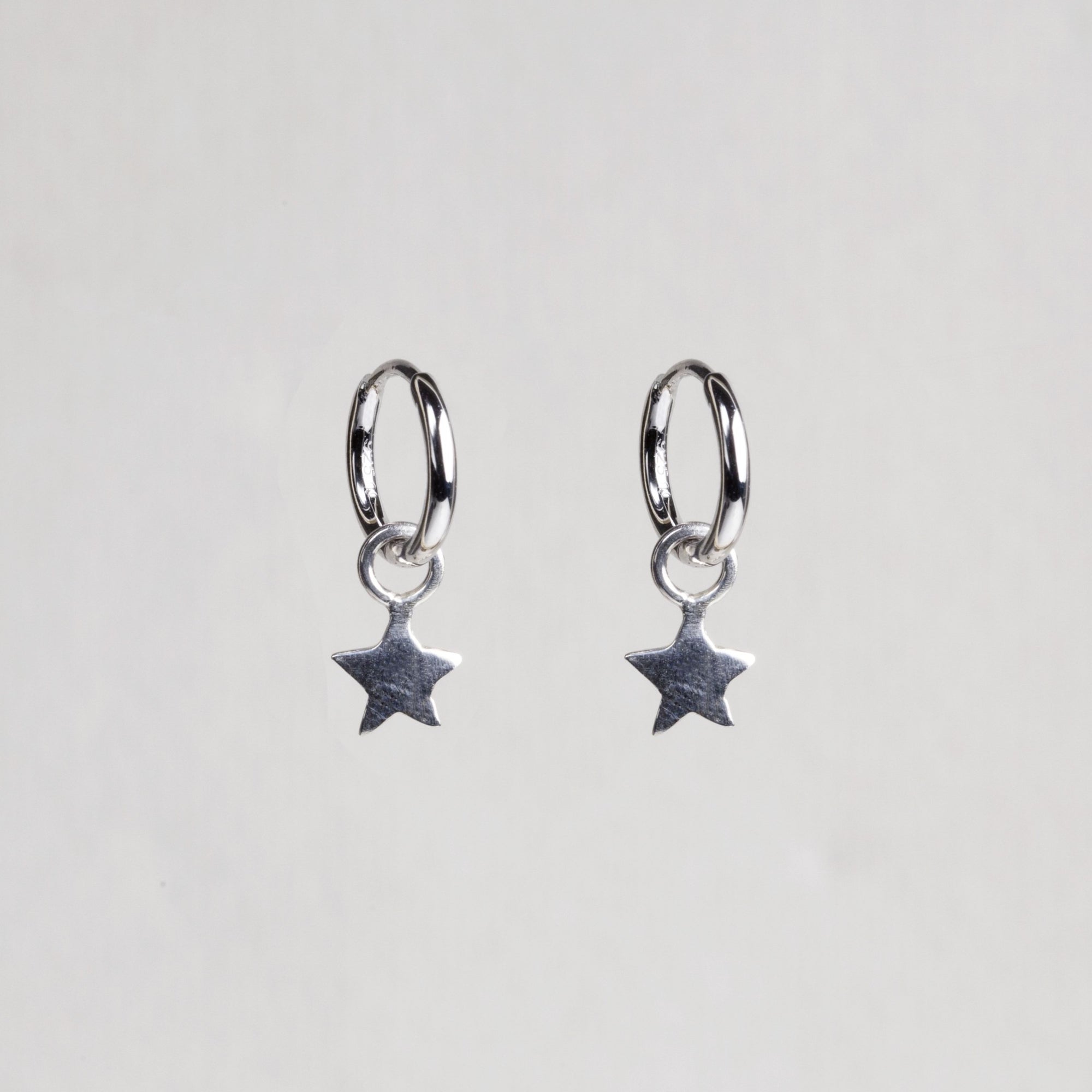 Charmed Hoop Earrings - Stars in Yellow Gold