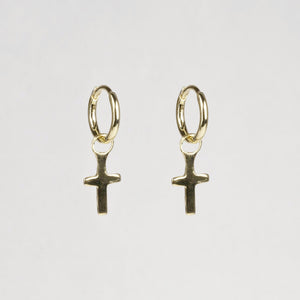 felt's Charmed Hoop Earrings - Crosses