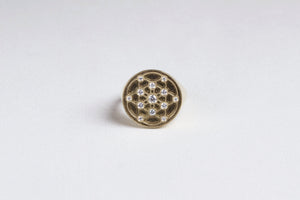 Gold Diamond Signet Ring