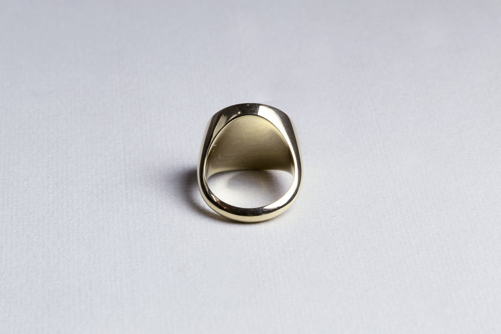 Gold Diamond Signet Ring