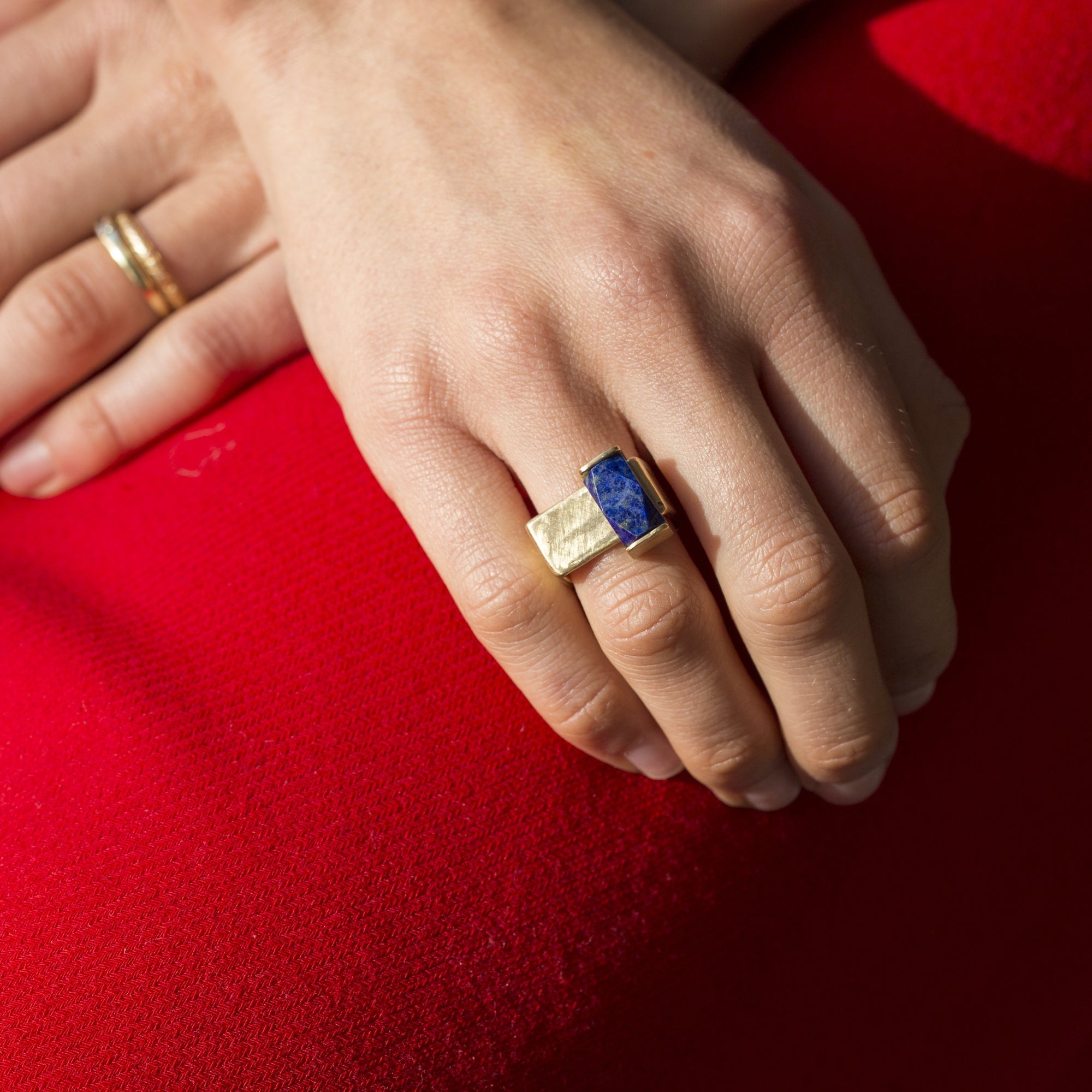 Gold Ring with Lapis Lazuli TO ORDER