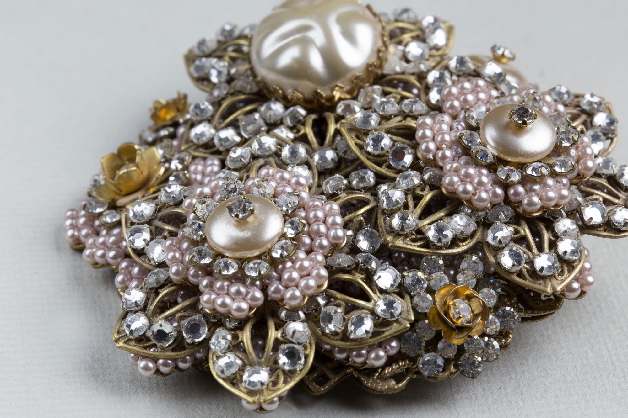 Vintage Faux Pearl Brooch