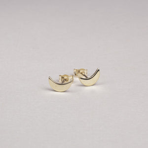 9ct Gold Crescent Studs