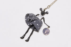 Black Mouse Necklace