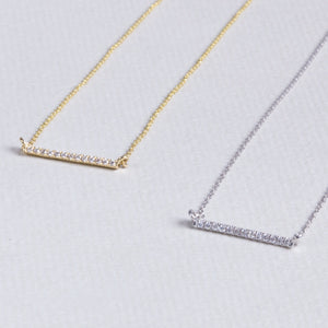 Linear Bar Diamond Necklace