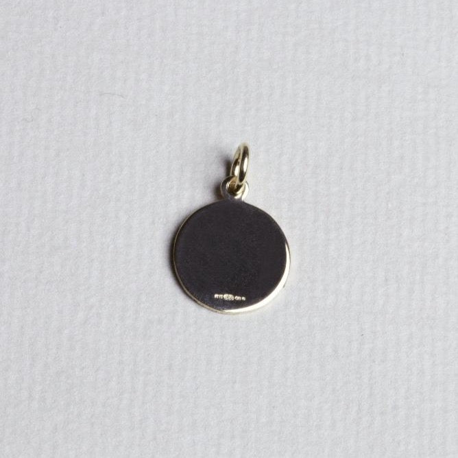 9ct Gold Disc Pendant Charm (Small)