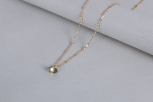 Gold Chain Necklace with Labradorite