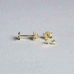 Gold-plated Double Star Studs