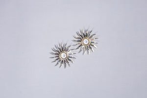 Gold Sun Clip-on Earrings