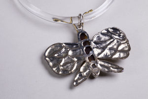 Silver Butterfly Choker Necklace