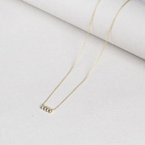 18ct Gold Necklace with Black Gold and White Diamonds