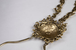 Vintage Gold and Pearl Pendant Necklace