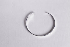 Silver Flat Bangle Bracelet