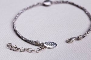 Thread Diamond Disc Bracelet in Silver