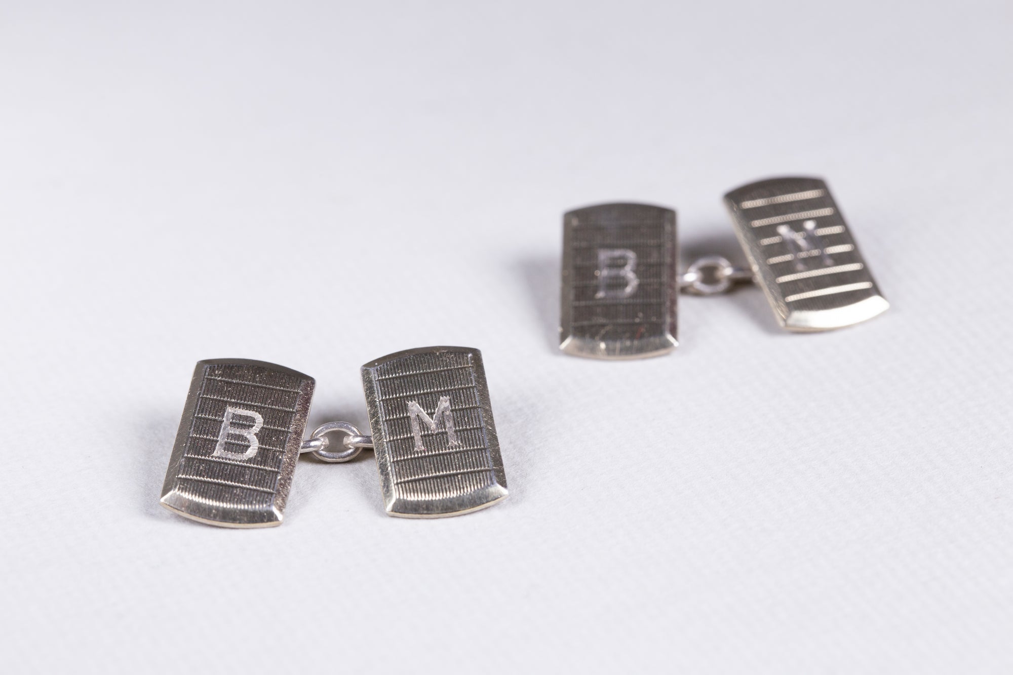 Sterling Silver Cufflink with Initials