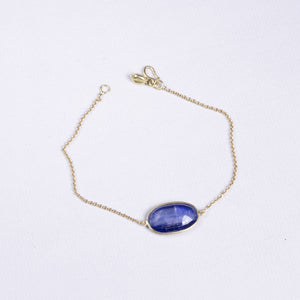 18ct Gold Bracelet with Lapis Lazuli