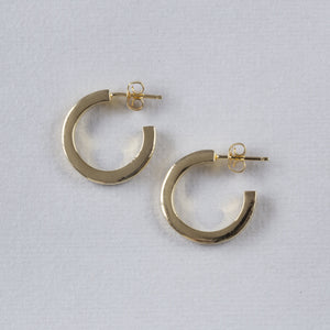 Gold Plated Chunky Hoop Earrings