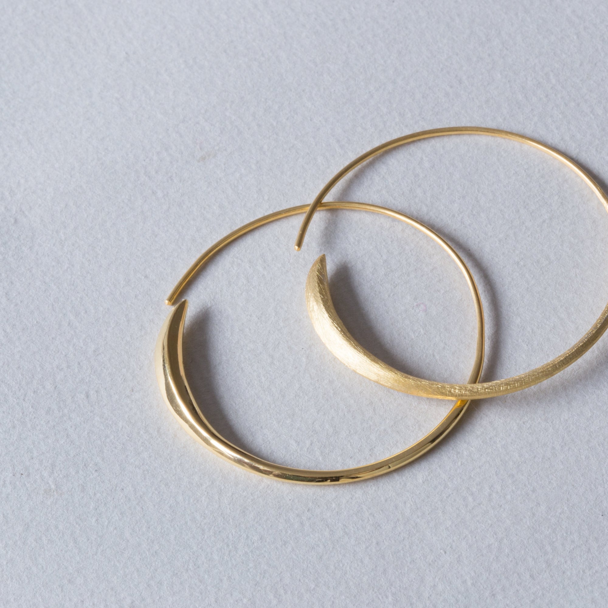 Gold Wrap Over Hoop Earrings