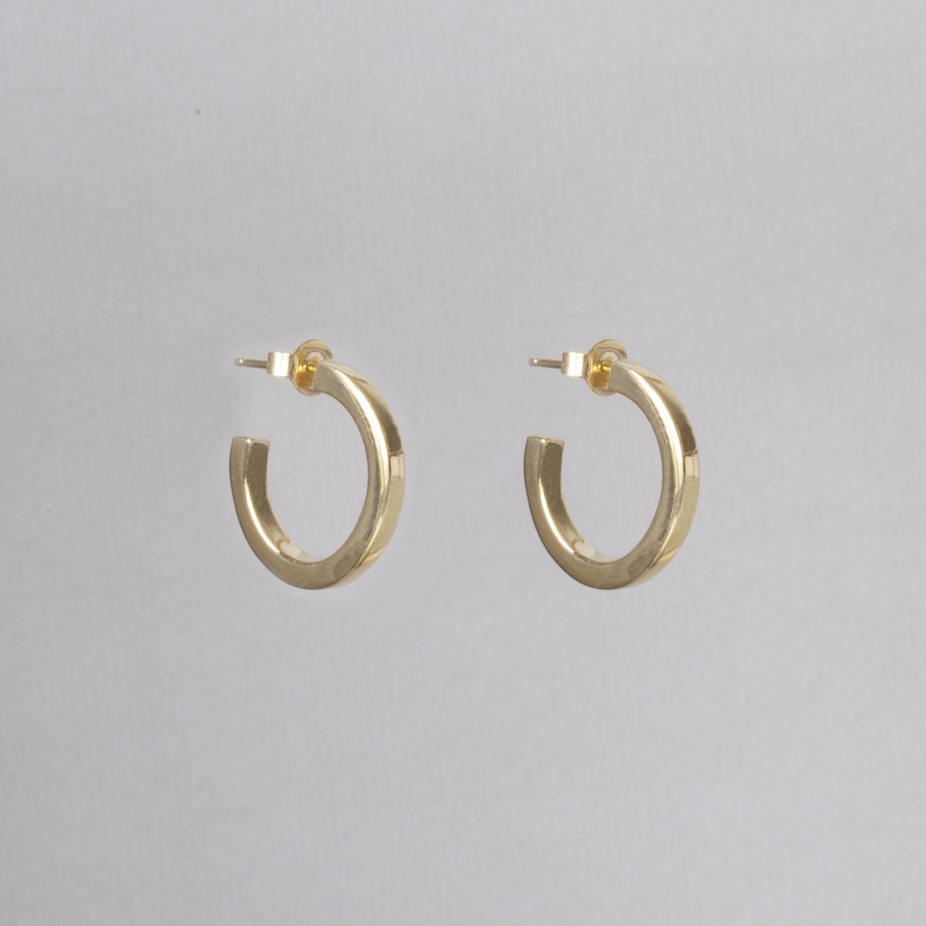 Gold Plated Chunky Hoop Earrings