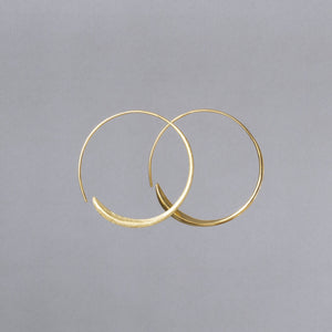 Gold Wrap Over Hoop Earrings