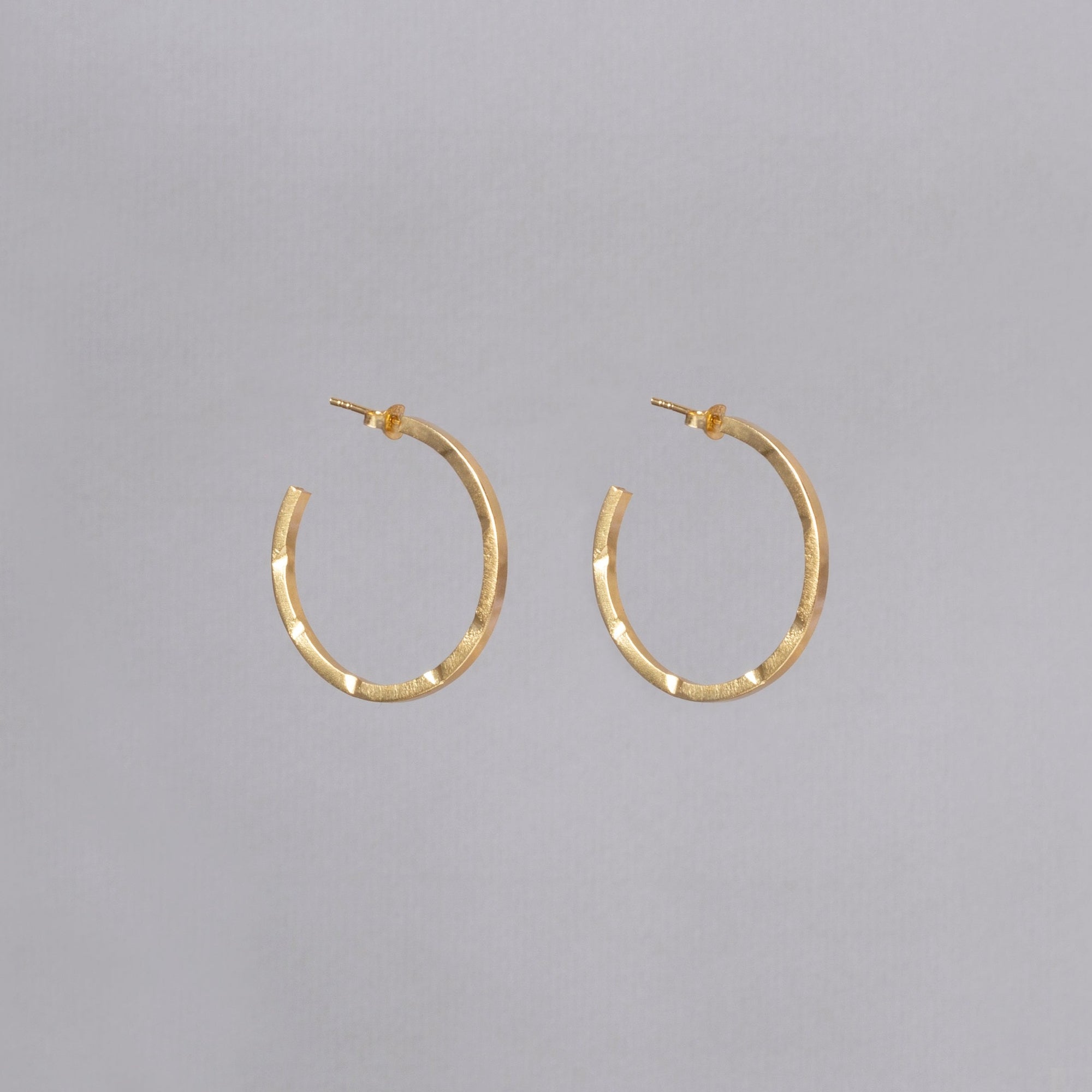 Textured Gold Hoop Earrings