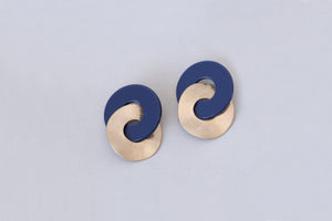 Double Circle Stud Earrings