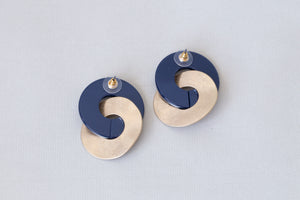 Double Circle Stud Earrings