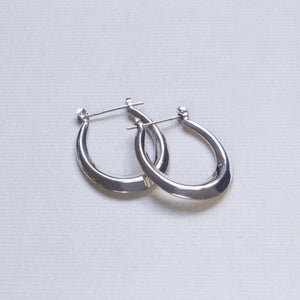 Sterling Silver Oval Earrings