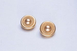 Vintage Gold Round Clip-on