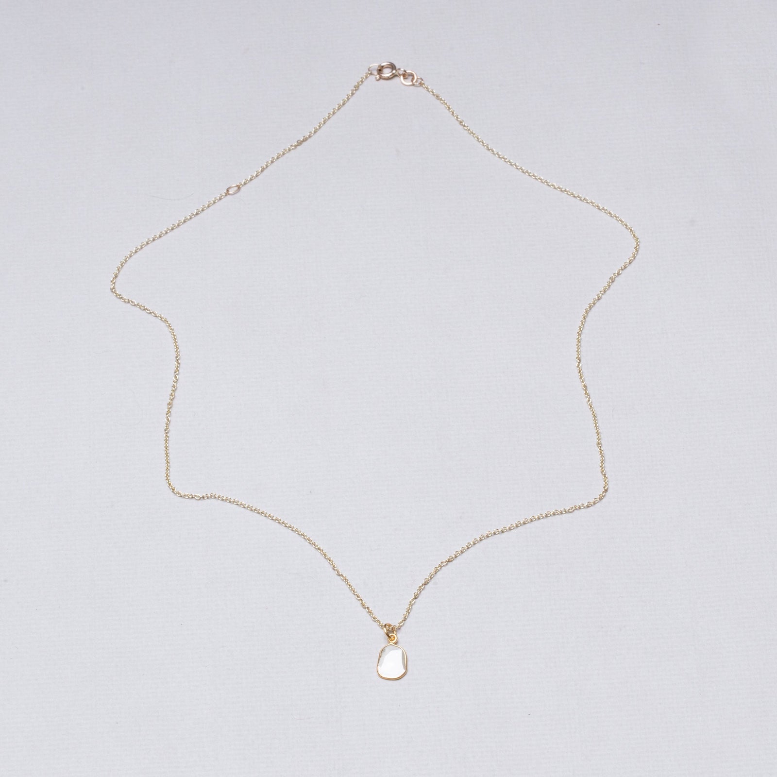 Diamond Slice Pendant Necklace