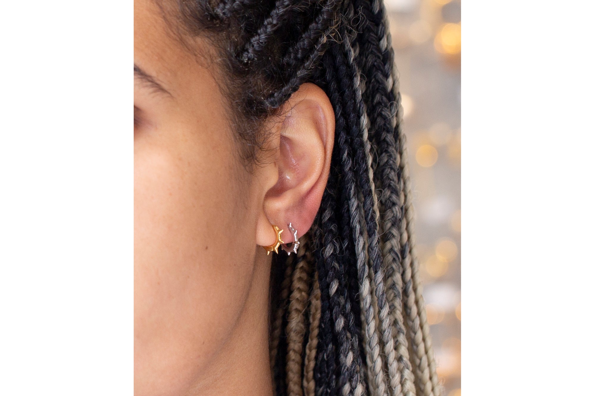 perfect for rim or lobe piercings the hoops have a secure lock mechanism