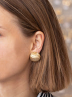 Gold Dome Clip-on Earrings