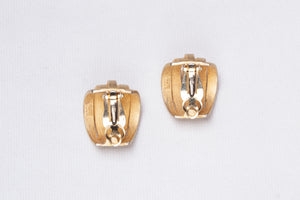 Gold Multiple Strip Clip-on Earrings