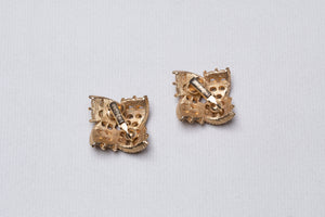 Vintage Gold Square Clip-on Earrings