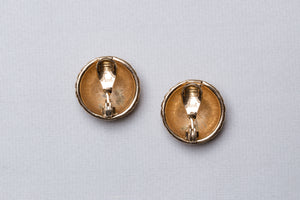 Gold Dome Clip-on Earrings