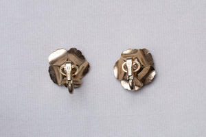 Vintage Gold Flower Clip-on Earrings