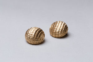 Gold Dome Clip-on Earrings