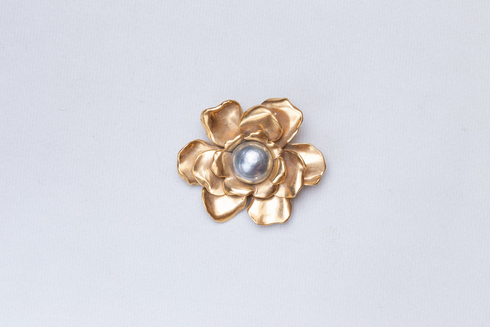 Vintage Flower Pearl Brooch