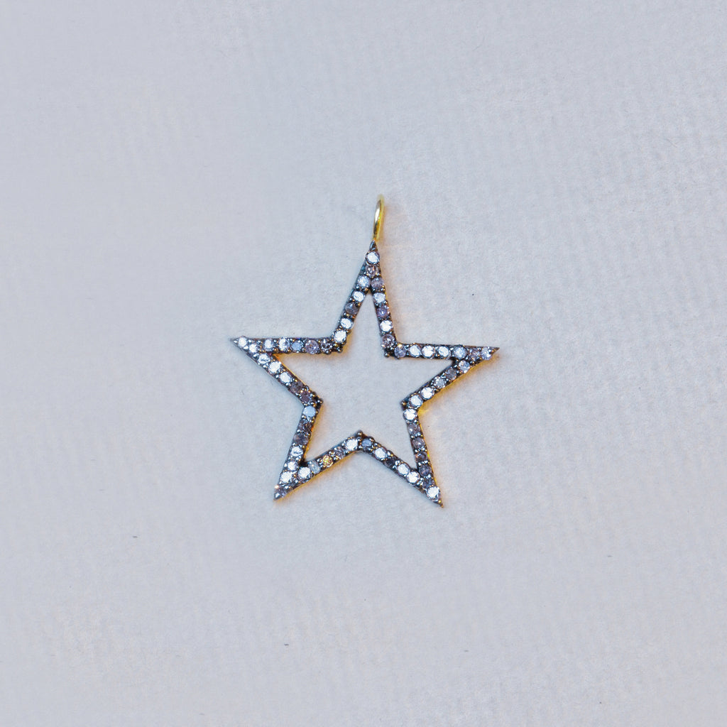 Big Diamond Star Pendant Charm