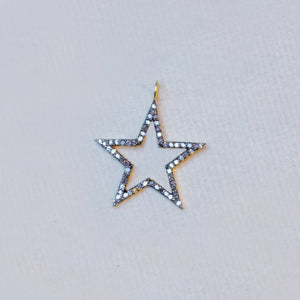 Big Diamond Star Pendant Charm