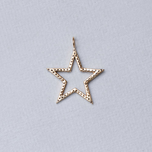 Big Diamond Star Pendant Charm