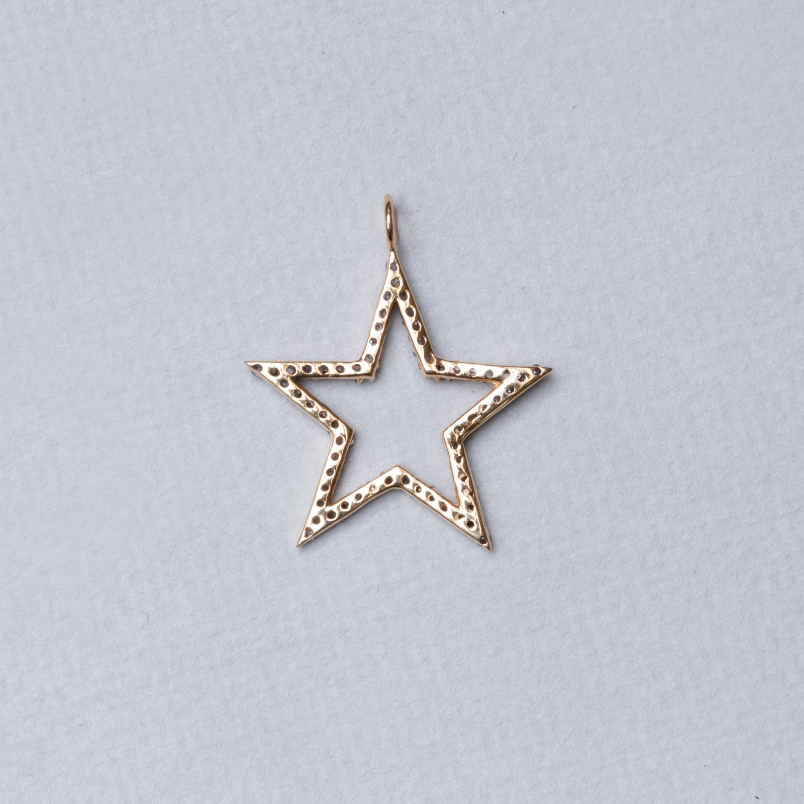 Big Diamond Star Pendant Charm