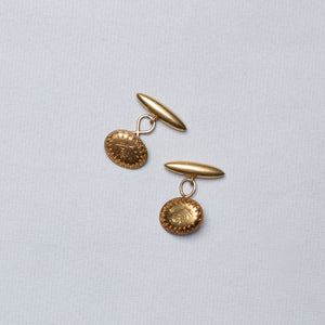 Vintage 18ct Gold Flower Cufflinks