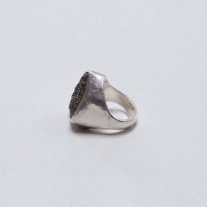 Sterling Silver Ring with Pyrite