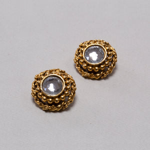 Vintage Gold Bobble Clip-on Earrings