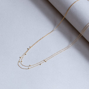 Gold Dust Double Strand Necklace