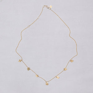 Gold Garland Necklace with Hearts