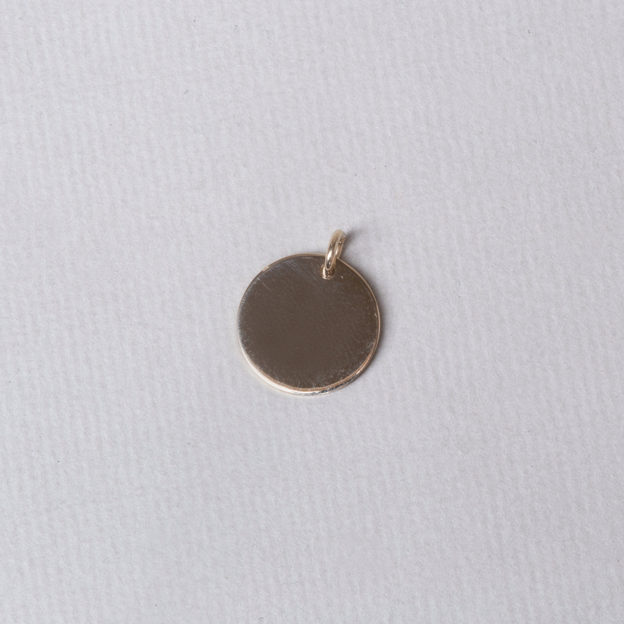 9ct Gold Disc Pendant Charm (Medium)