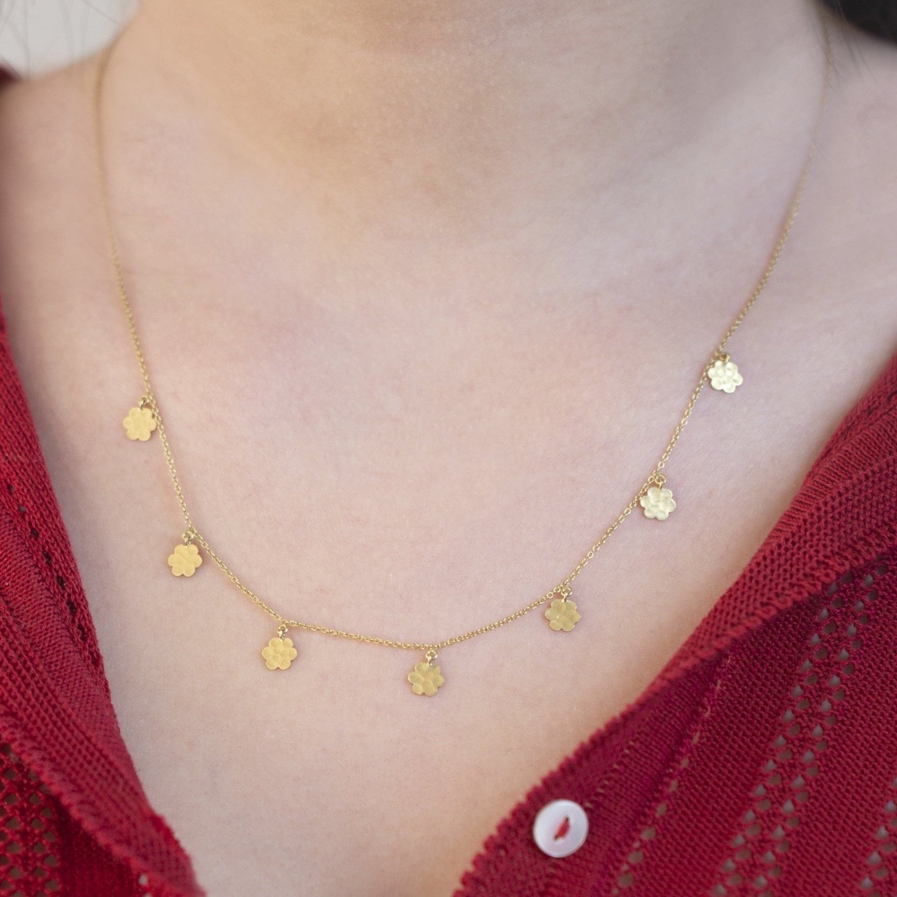 Gold Garland Necklace with Marigold