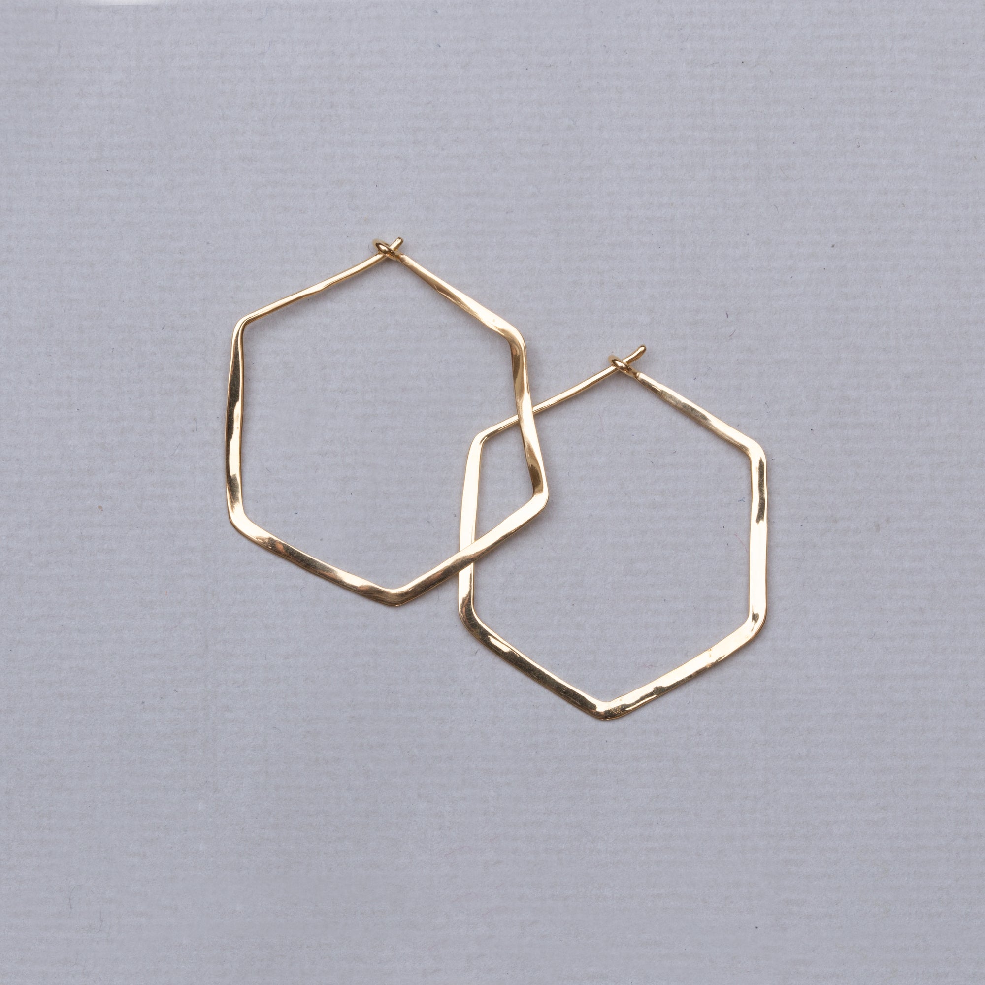 Hexagon Hoop Earrings